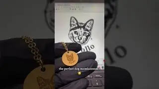 Cat necklace | Custom pet necklace | cat face necklace #ipetprints #cat #shorts #shortvideo #gift