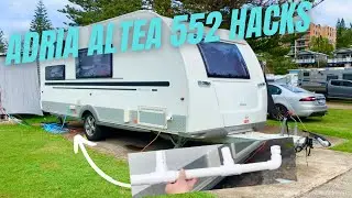 Adria Altea 552pk caravan hacks - combining both water outlet hoses into one with PVC pipe