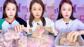 Rainbow Ice Eating Sounds | Colorful Crushed Ice ASMR Mukbang #263