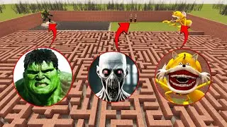 SCP 096 vs New Sonic Tapes vs Hulk &ndash; The Ultimate GMod Monster Showdown!