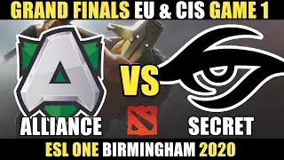 Team Secret vs Alliance Grand Finals Game 1 Highlights - ESL One Birmingham 2020 EU & CIS Dota 2
