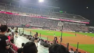 2025.09.09 수원 KT 위즈파크 KT WIZ 장진혁 등장곡 응원가 나오는순간에 아웃카운트가 걸려서 속만타니 않았네 8대1로 이기있으니까 속은 많이 타니않았네