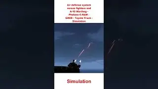 Air defense system versus fighters and A 10 Warthog   Phalanx C RAM   GAU8   Toyota Truck   Simulati