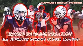 ALA JOHNSTON SMACKS THEM! The Patriots start the season with a 42-0 Lejeune!