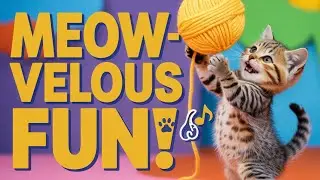 Cute Cat Meow Song for Children Funny Kitten Singing and Dancing Nursery Rhymes Fun
