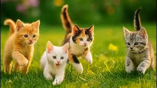 Happy Kittens Playing Freely on the Grass 🌸 &ndash; Heart-Melting Cat Video
