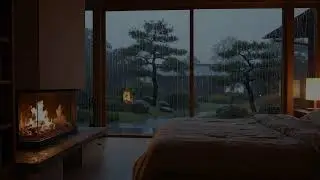 (NO ADS) LIVE Cozy Rain & Gentle Piano 🌧️🔥 Sleep ASMR by Fireplace | Deep Relaxation Night Sounds