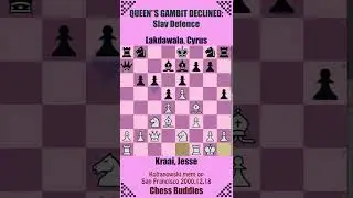 QUEEN'S GAMBIT DECLINED: SLAV Defence 🔴 Kraai, Jesse vs Lakdawala, Cyrus || San Francisco 2000.12.18