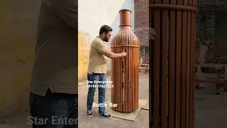 Bottle Shape Bar Cabinet At Cheap Price Hurry Up Grab The  Deal #bar #cabinet #carving #art