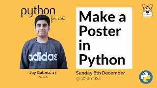Ep - 22 | Python for Kids | Make a Poster in Python | CodeTigers