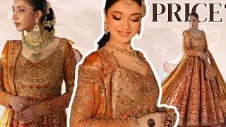 Nazeeha & Elahi Buksh Aka Sidra Zeeshan Bridal Shoot Jama Taqseem Bridal Dress by Mina Hassan Price 
