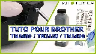 Instructions pour la recharge toner compatible des toner Brother TN3480, TN3430 et TN3490.