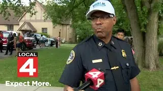 Detroit police Chief Todd Bettison talks arrests in park shooting during community walk