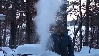 Cup of water and 30 below weather