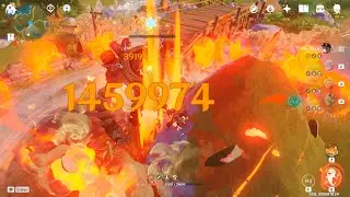1.4M Hu tao low plunge | Genshin Impact