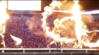 Setting a SOLD-OUT Stadium on Fire! | USA's Fire Stunt Performance Team