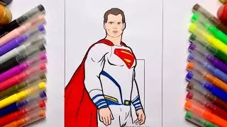 Man Of Steel - Superman Coloring #superman #superhero #art #coloring