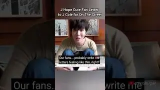 J Hope FAN Letter to J Cole 💗 | J Hope | J Cole | On the street | BTS #bts #jhope #onthestreet