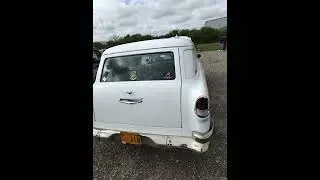 This 1955 Chevy delivery had my eyes so locked in I hit my head on the hood latch 🤣💀 #hotrod#chevy