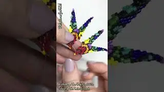 Two-Drop Peyote Star Tutorial Extract ⭐️ Ten Point Beaded Stars #beadingtutorial