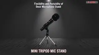 5Core Desktop Mic Stand | Universal Tabletop Tripod Microphone Holder for Desk & Studio