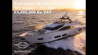 Sunseeker 28 Metre SuperYacht For Sale - 'MY Kudos