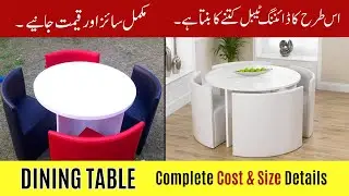 Dining Table Cost Details | Space Saving Dining Set Size and Cost | Dining Table Price | Dream Decor