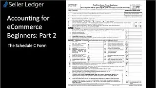 Accounting for eCommerce Beginners: Part II - The Schedule C