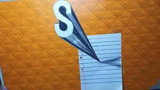 S 3d letter drawing #art #sketch #youtubevideo #3ddrawing #3dletterdrawing 