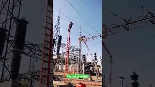 power grid/maintenance of electriacl grid/grid mantenance/pgcil project/high voltage line /work