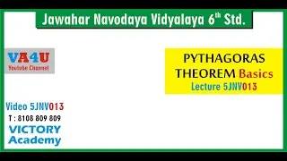 Pythagoras Theorem Basics : 6th Std. Navodaya Entrance