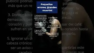 Un error m&iacute;nimo&hellip; puede costarte la vida