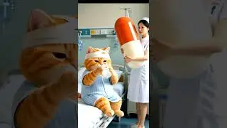 Cat take a medicine injured cat #cat #emotional #digitalworld #cat #catperson #mycat #adoptcat #ai