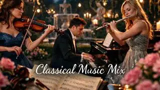 Classical Music Mix 🎻 Relaxing Violin, Piano & Flute | Night Garden Ambience