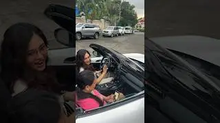 My yaya&rsquo;s first time in a sports car 😜 #manualdriver #girldriver