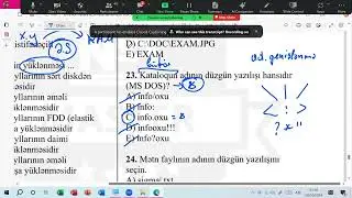 Fəsil 5 (Əməliyyat sistemləri) test izahları