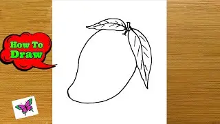 Mango Drawing: How to draw Mango easy way | Real time drawing
