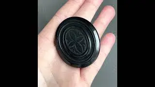 Victorian Whitby Jet Mourning Locket Brooch