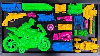 Membersihkan mobil mobilan, mobil balap, motor balap, mobil monster, truk molen, mobil polisi