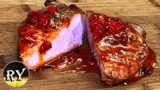 Grilled Pork Loin Chops With Spicy Drizzle Sauce