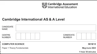 9618_s23_qp_12 | Past paper Solution | AS Level | By ZAK