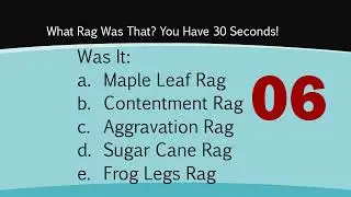 Name That Rag!: Maple Leaf Rag