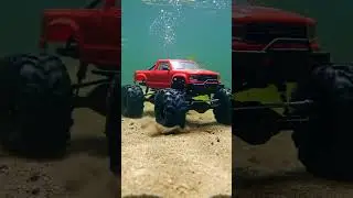 Bubbling Beast! Side View of an RC Car Driving Underwater