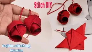Fabric Latkan Cutting And Stitching | Blouse flower latkan design | Craft Design Fashion Latkan