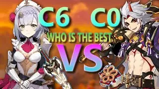 C0 itto VS C6 Noelle (free to play) - genshin impact - is itto worth