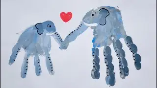 How to make handprint animals | Elephant | Crab | Fish | Peacock | Swan | finger painting |
