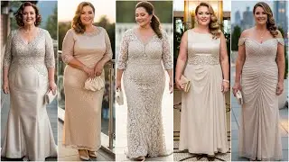 Champagne Plus Size Mother of Bride Gowns to Look Radiant