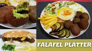 Falafel Platter | Falafel Recipe | Falafel Sandwich | The Cooking Melody |