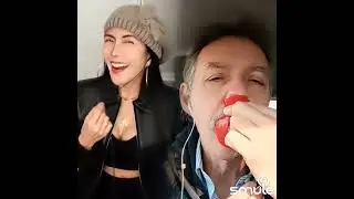 Santa Baby - clip2 singing an playing noseflute by Ramona USA and Paolo