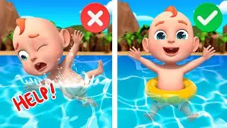 Safety at the Pool | Police Keeps Us Save Everyday! | More Rosoo Nursery Rhymes & Kids Songs